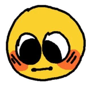 😳 Emoji, Lindo, Sonrojo, Tímido telegram sticker
