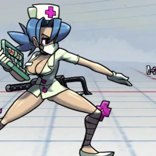🌡 Valentine Skullgirls Video game, Skullgirls, Valentine, Perawat, Suntikan, Anime, Game pertarungan telegram sticker
