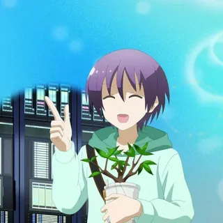 🍁 Anime, Friedenszeichen, Pflanze, lächelnd, süß telegram sticker