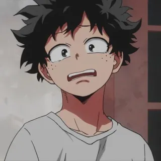 🌟 Izuku Midoriya My Hero Academia Anime, Manga, Verdrietig, Emotioneel, Tranen, My Hero Academia telegram sticker