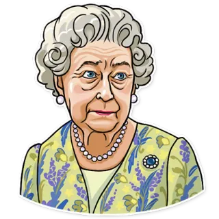 😟 Queen Elizabeth II Reina, Isabel II, Real, Inglaterra, Reino Unido telegram sticker