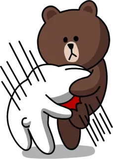 👊 beruang, pelukan, kartun, imut telegram sticker