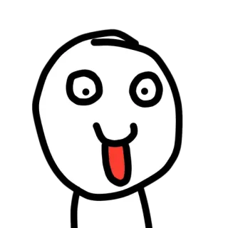 😛 Dibujo animado, Meme, Cara, Lengua, Divertido, Sticker telegram sticker