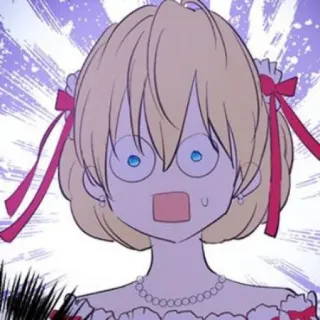 👑 animé, manga, surpris, choqué, dessin animé, personnage telegram sticker