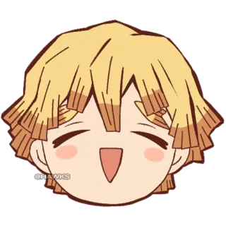 ☺️ Zenitsu Agatsuma Demon Slayer Anime, Manga, Demon Slayer, Zenitsu Agatsuma, Chibi whatsapp sticker