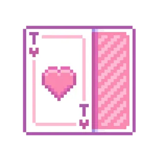 🃏 Át cơ, Bài, Cơ, Pixel art, Game bài telegram sticker