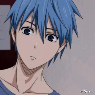 🎭 Kuroko Tetsuya Kuroko's Basketball Anime, Basquete, Cabelo azul, Personagem, Mangá telegram sticker