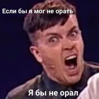 👹 Если бы я мог не орать
Я бы не орал uomo, urlando, meme, divertente, espressione telegram sticker