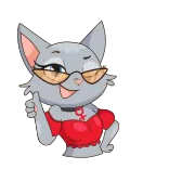👍 猫, 卡通, 动物, 眼镜, 可爱 telegram sticker
