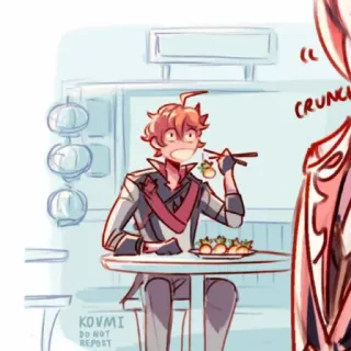 🍂 CRUNCH 만두, 음식, 바삭, 먹기 telegram sticker