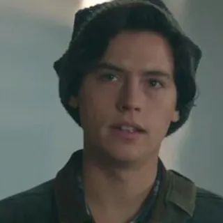 🥀 Jughead Jones Riverdale Jughead Jones, Riverdale, Cole Sprouse, teen drama, tv show character, beanie hat telegram sticker