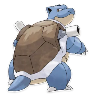 💪 Blastoise Pokemon 宝可梦, 乌龟, 水箭龟, 水 whatsapp sticker