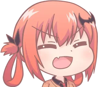 😆 Satania Gabriel DropOut Anime, Manga, Satania, Gabriel Dropout, Kreskówka, Słodkie, Diabeł whatsapp sticker