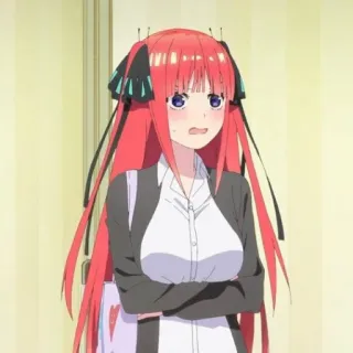 🍷 Nino Nakano The Quintessential Quintuplets Anime, Garota, Personagem, Nino Nakano, The Quintessential Quintuplets whatsapp sticker