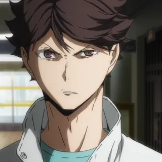 😠 Oikawa Haikyuu!! Anime, Haikyuu, Oikawa, Siatkówka, Postać telegram sticker