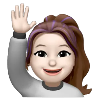 🦋 emoji, Mädchen, winkend, freundlich telegram sticker