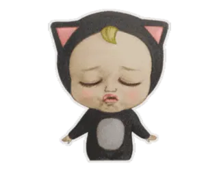 👻 婴儿, 猫, 卡通, 贴纸, 可爱, 卡哇伊 telegram sticker