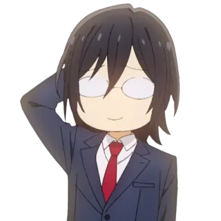 😅 Anime, Charakter, Brille, Anzug, Krawatte telegram sticker