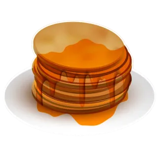 😛 panquecas, café da manhã, comida, xarope, pilha, sobremesa, prato, doce telegram sticker