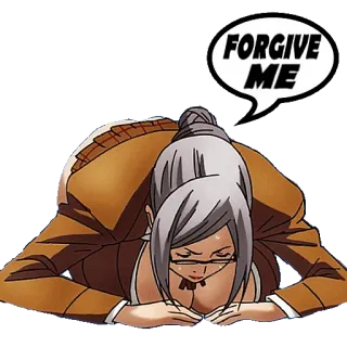 😰 FORGIVE ME anime, perdonar, súplica, disculpa, mujer whatsapp sticker