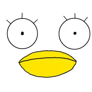 😳 desenho animado, olhos, boca, rosto, simples whatsapp sticker