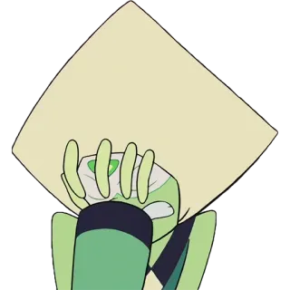 😒 Peridot Steven Universe 페리도트, 스티븐 유니버스, 카툰 네트워크, 초록색, 보석, 찡그림, 괴로운 telegram sticker