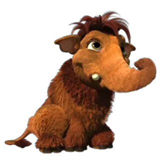 😊 Peaches Ice Age kartun, mammoth, binatang, bayi telegram sticker