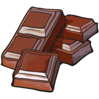 🍫 chocolate, dulce, comida, postre, marrón, golosina, snack telegram sticker