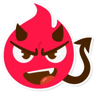 😈 devil, demon, monster, halloween, evil, cartoon, character, emoji whatsapp sticker