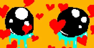 🥺 Desenho animado, Olhos, Corações, Arte digital whatsapp sticker