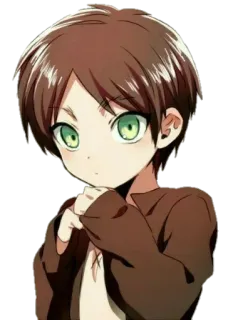 😶 Eren Yeager Attack on Titan Anime, Manga, Eren Jaeger, L'Attaque des Titans, Dessin animé, Personnage, animé, Garçon telegram sticker
