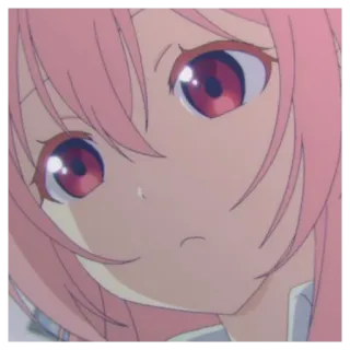 🍧 Anime, Manga, Dziewczyna, Różowe włosy, Postać whatsapp sticker