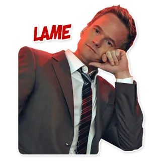 😴 Barney Stinson How I Met Your Mother LAME nul, déçu, himym, sitcom, série tv, barney stinson telegram sticker