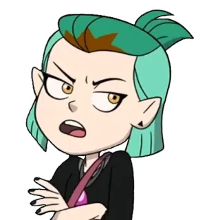 😒 Amity Blight The Owl House cartoon, Amity Blight, The Owl House, animated, character telegram sticker