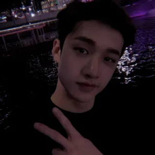 🀄️ pria, kpop, selfie, potret, simbol perdamaian telegram sticker