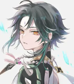 🌟 Xiao Genshin Impact Xiao, Genshin Impact, Anime, Personagem de videogame, Fantasia, Ilustração telegram sticker