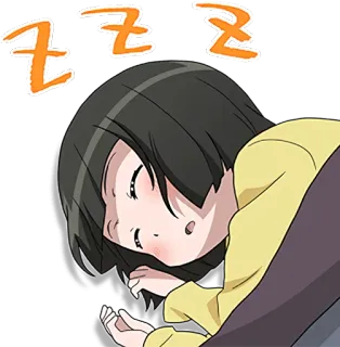 💤 zzz śpiący, spiący, zzz, kreskówka, anime, zmęczony telegram sticker