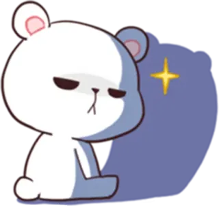 😠 귀여운, 곰, 만화, 사랑스러운, 동물 telegram sticker