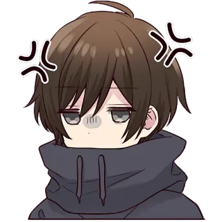 😤 Anime, Bravo, Desenho animado, Personagem telegram sticker