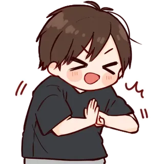 😈 anime, chibi, boy, cute, kawaii, cartoon telegram sticker