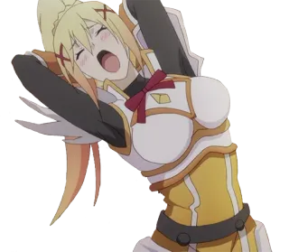 😱 Darkness Konosuba 动漫, 金发, 粉丝福利, 少儿不宜, 狂喜 telegram sticker
