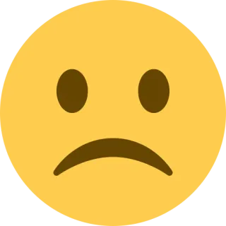 ☹️ emoji, sad, face, unhappy, feeling telegram sticker
