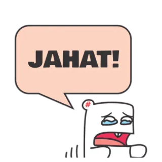 😢 JAHAT! 만화, 울음, 곰, 슬픈, 인도네시아 telegram sticker