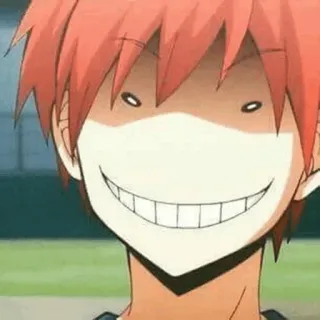 😃 Karma Akabane Assassination Classroom Anime, Manga, Dibujos animados, Sonrisa malvada, Karma Akabane, Assassination Classroom telegram sticker