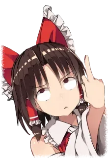 🖕 anime girl, middle finger, offensive, meme, sticker telegram sticker