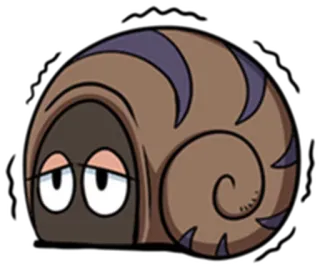 👀 siput, sedih, lelah, cangkang, binatang, kartun whatsapp sticker
