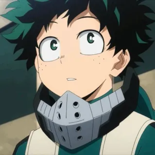 🥦 Izuku Midoriya My Hero Academia 애니메이션, 만화, 나의 히어로 아카데미아, 미도리야 이즈쿠, 데쿠 telegram sticker