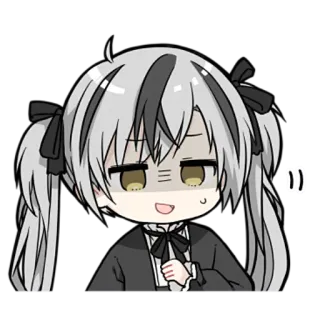 👍 anime, cartoon, chibi, girl, kawaii telegram sticker