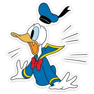 😱 Donald Duck kartun, Disney, Donald Duck, karakter, stiker whatsapp sticker