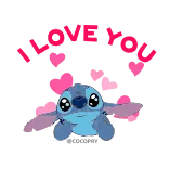 ❤️ Stitch Lilo & Stitch I LOVE YOU stitch, lilo & stitch, love, cute, disney whatsapp sticker
